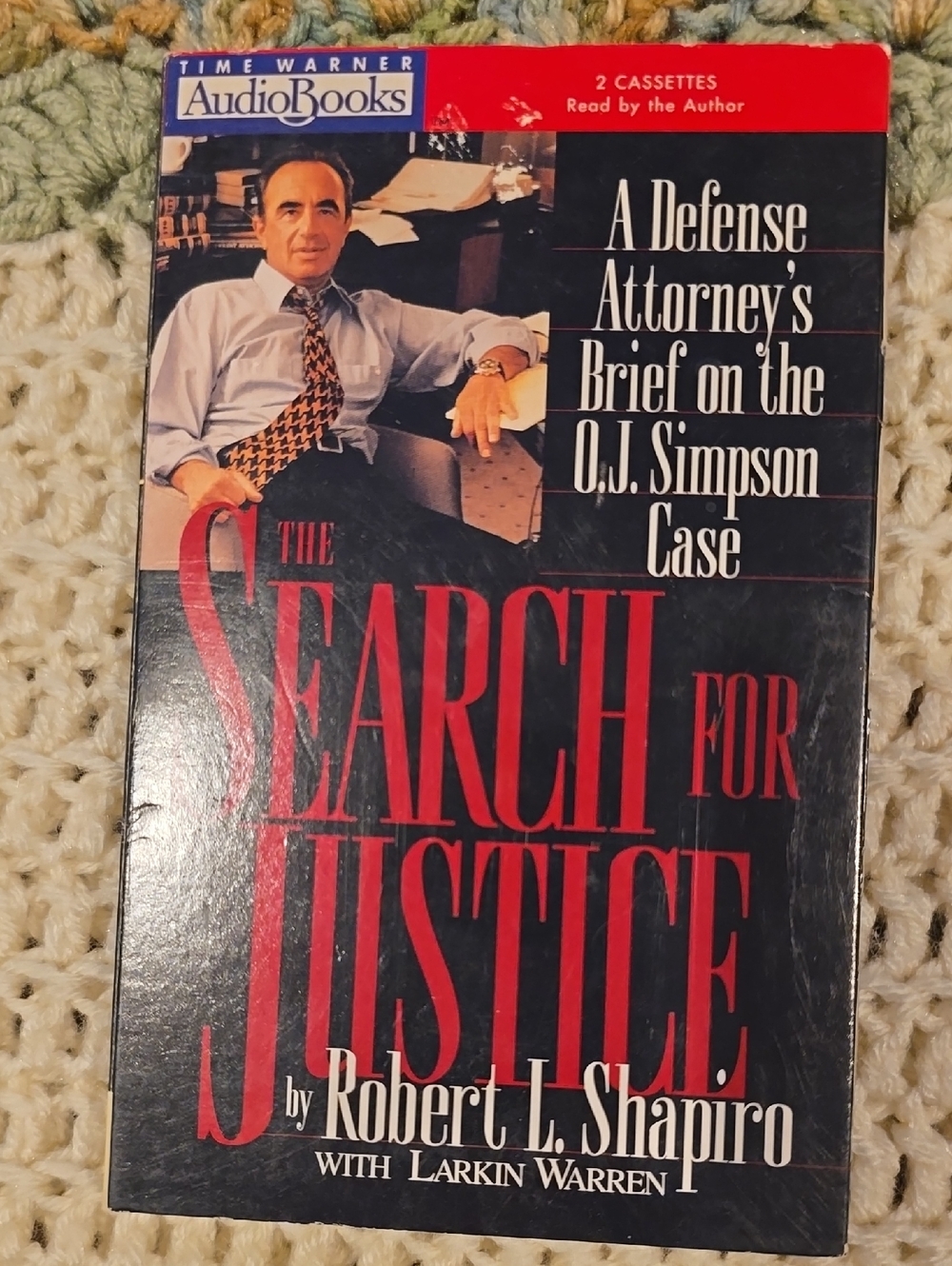 The Search for Justice by Robert L. Shapiro - AudioBook Cover (Black & Red)